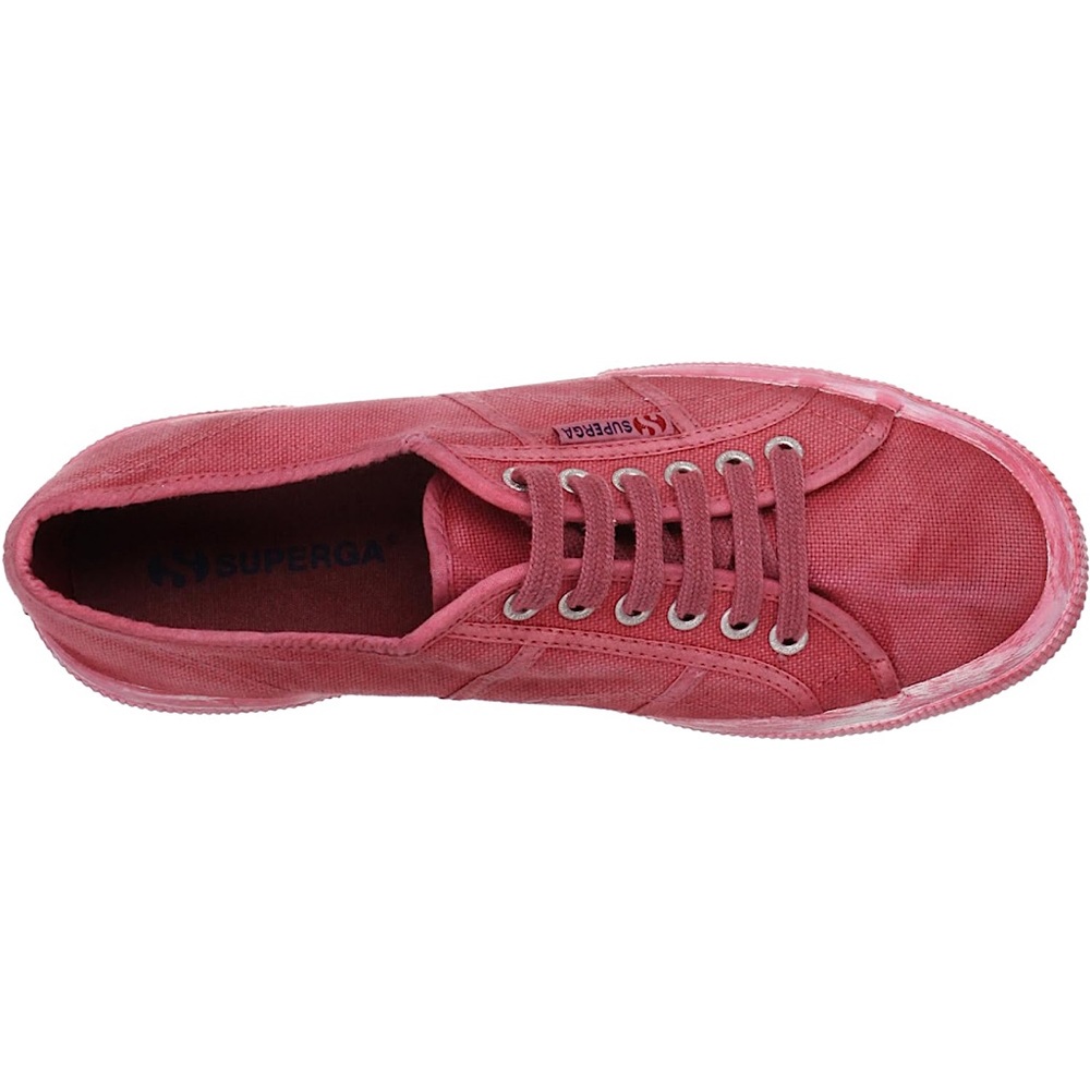 SUPERGA Distressed-Dyed Sneakers RED, Sz. 38/7.5